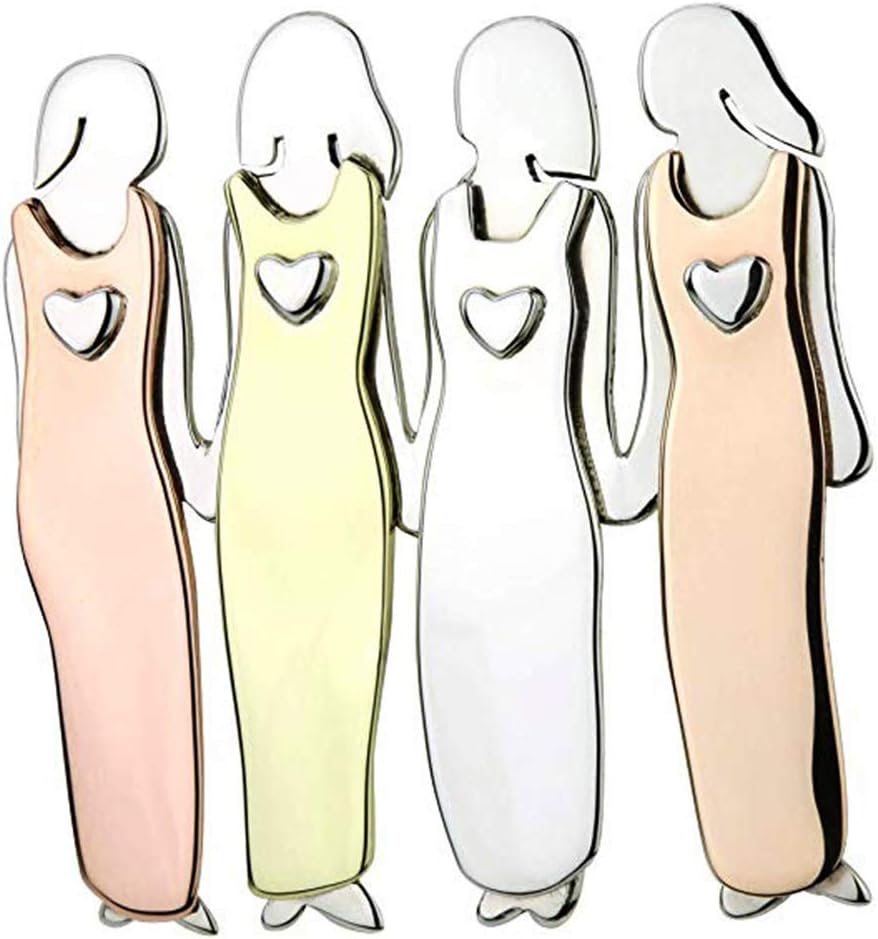 XiuginFU 2/3/4/5/6 Charm Women Pins Friends Sister Brooches Cute Pin Jewelry Gifts
