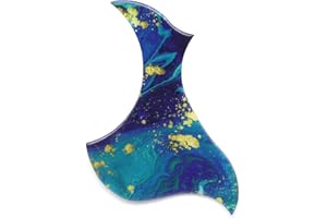 GUTAHARE Guitar Pickguard Thickening Self Adhesive Anti-Scratch Pickup Pickguard Scratch Plate Sticker for Folk Acoustic Guitar (Ocean Pattern)