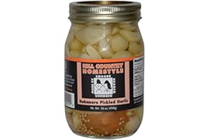 BLUEBONNET CREEK FARMS Texas Hill Country Habanero Hot Peeled Pickled Garlic Cloves 16 oz