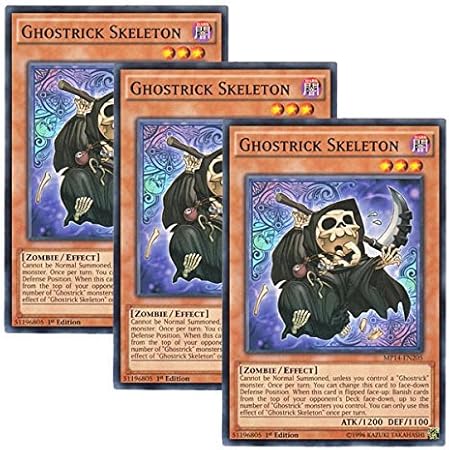 Amazon 3枚 遊戯王 英語版 Mp14 En5 Ghostrick Skeleton ゴーストリック スケルトン ノーマル 1st Edition トレカ 通販