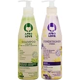 Afro Love Shampoo &amp; Conditioner Set &ndash; 16oz Refreshing Shampoo &amp; 16oz Hydrating Conditioner &ndash; Sulfate-Free, Nourishing for Natural, Curly &amp; Coily Hair &ndash; Moisturizing, Frizz Control &amp; Detangling