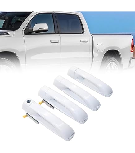 4-Piece Chrome Door Handle Set For 2009-2020 Dodge Ram 1500-5500 Crew Cab - Front & Rear Replacement