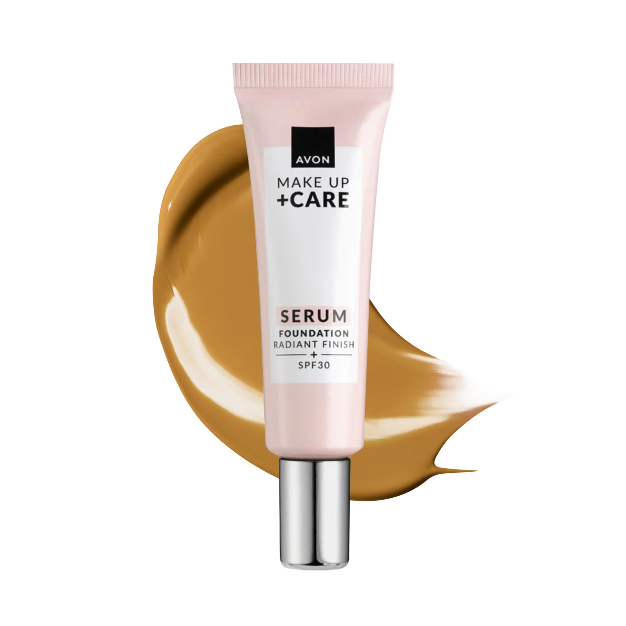 Avon Serum Foundation 30ml, SPF 30, Serum Infused Formula for Light-Medium Coverage, Locks in Moisture, Cruelty Free, Light Caramel — image 1