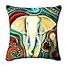 HL HLPPC Outdoor Beach Mediterranean Style Coastal Theme Throw Pillow Covers Polyester Pillow Case Cushion Cover Home Office Decorative 18 x 18 Inches Marine Life (Octopus)