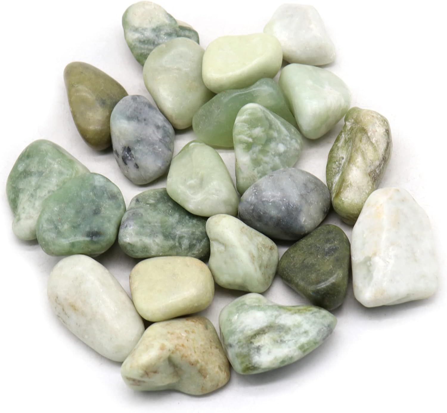 Hardscaping Materials - Polished Jade Green Pebbles 5 Lb. 1