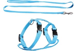 POPETPOP Rabbit Harness and Leash Adjustable Bunny Leash Pet Walking Running Leash for Bunny Cat Kitten Ferret and Other Smal