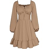 Scarlet Darkness Womens Corset Dress Long Lantern Sleeve Off The Shoulder Mini Dress
