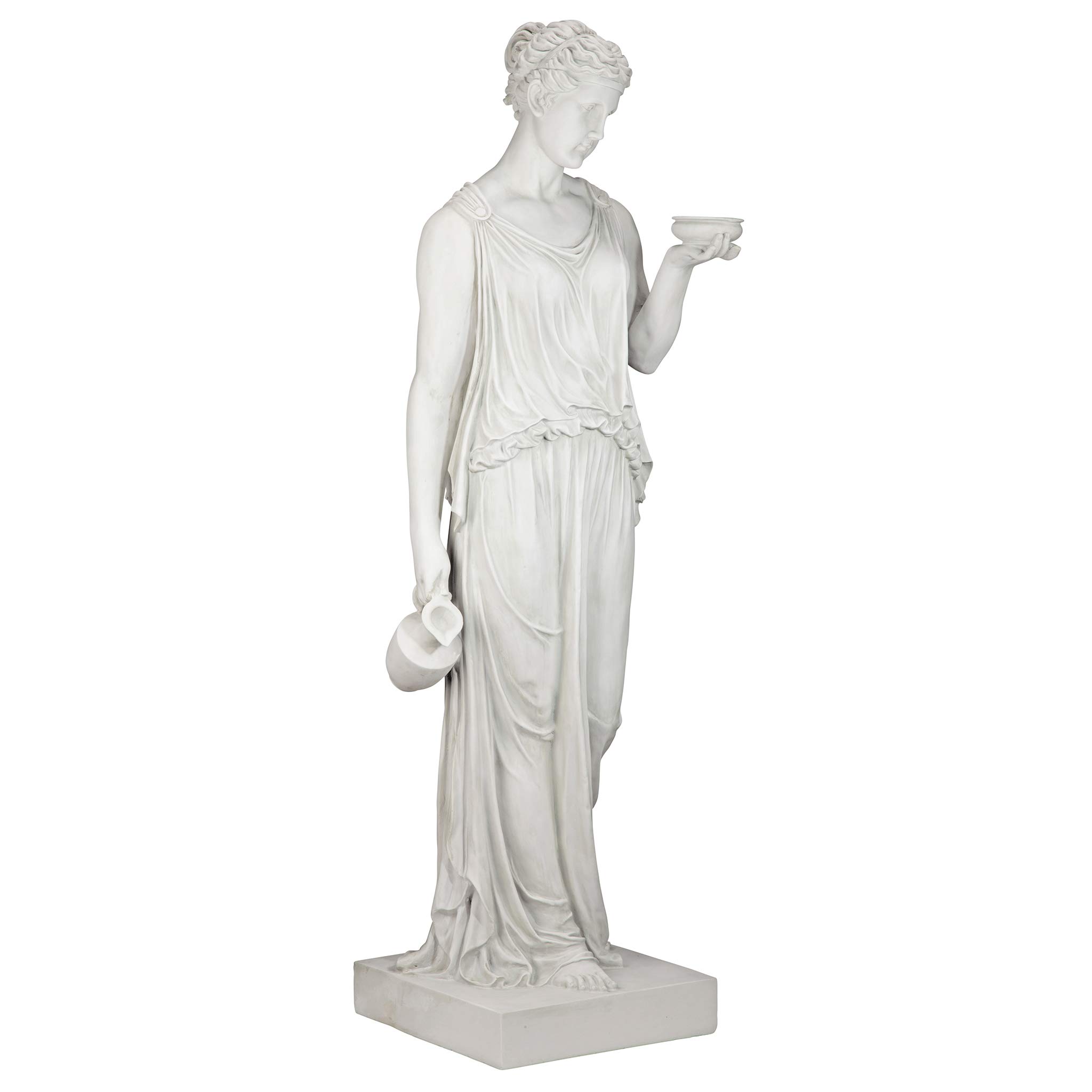 Design Toscano Hebe Greek Goddess of Youth Statue, Estate, 62 Inch, Polyresin, Antique Stone