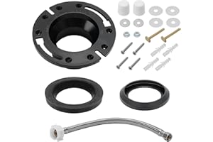 Solimeta 3" RV Toilet Flange & Seal Kit w/12 Hose - Fits Dometic 300 310 320 Models, Replacement RV Toilet Part (385345892, 3