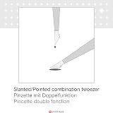 Rubis 2in1 Pointed Slant Tweezers - Fine Hair Eyebrow Grooming view 2