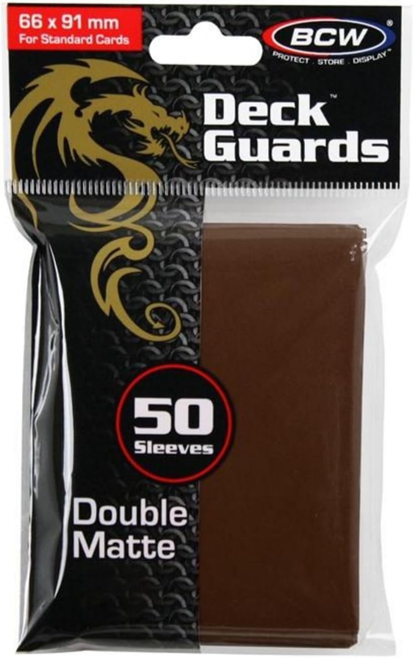 BCW - Deck Guards Double Matte Card Sleeves Brown - 50 Sleeves
