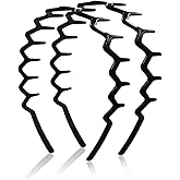 Dresyu Zig Zag Headbands for Women Men Non-slip Plastic Hairbands Shark Teeth Hair Comb Wavy Headband Hair Hoop for Workout Washaing Face