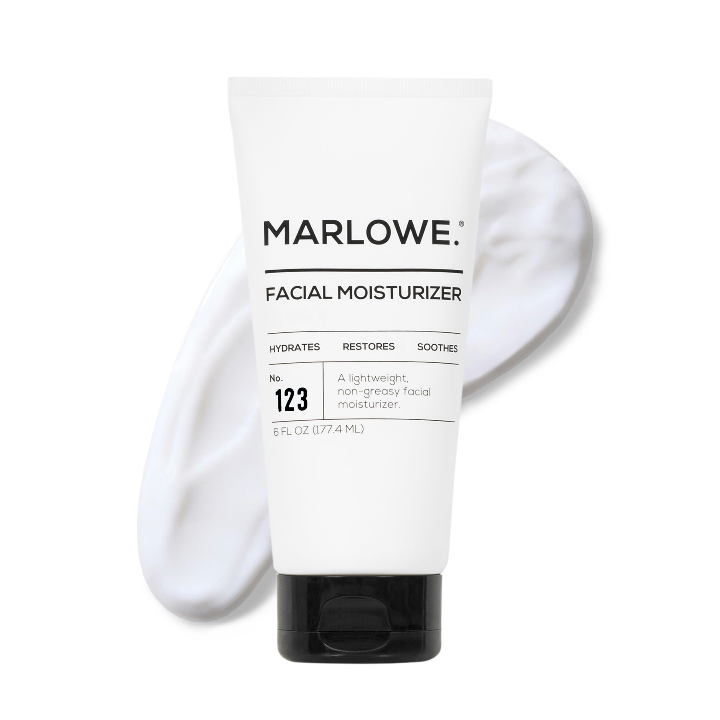 MARLOWE. No.123 Men’s Facial Moisturizer, Lightweight Daily Lotion with Aloe Vera & Green Tea for Soft, Hydrated Skin, Fresh Aloe Citron Scent, Holiday Grooming Gift for Men, 6 fl oz