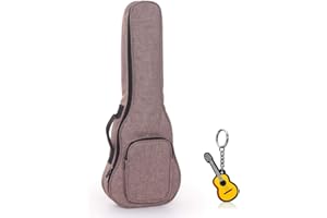 longteam Linen Simple Ukulele Case 10mm Sponge Portable Waterproof Ukuleles bag Cover Uke gig bag with Accessory Storage Pocket