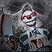 XIAO MO GU Latex Halloween Party Cosplay Face Mask Clown Costumes Mask (Red hair) (red)