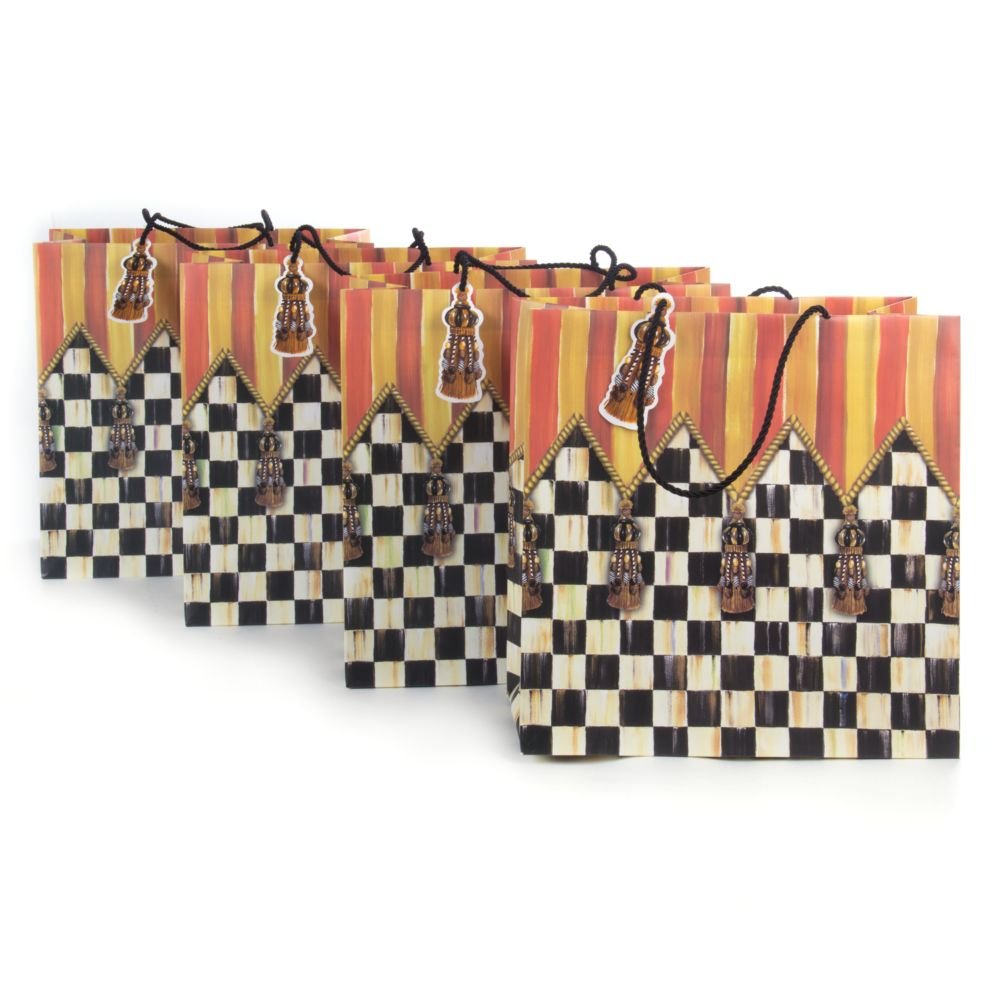 Mackenzie Childs Festoonery Gift Bags Large Set Of 4 Amazon