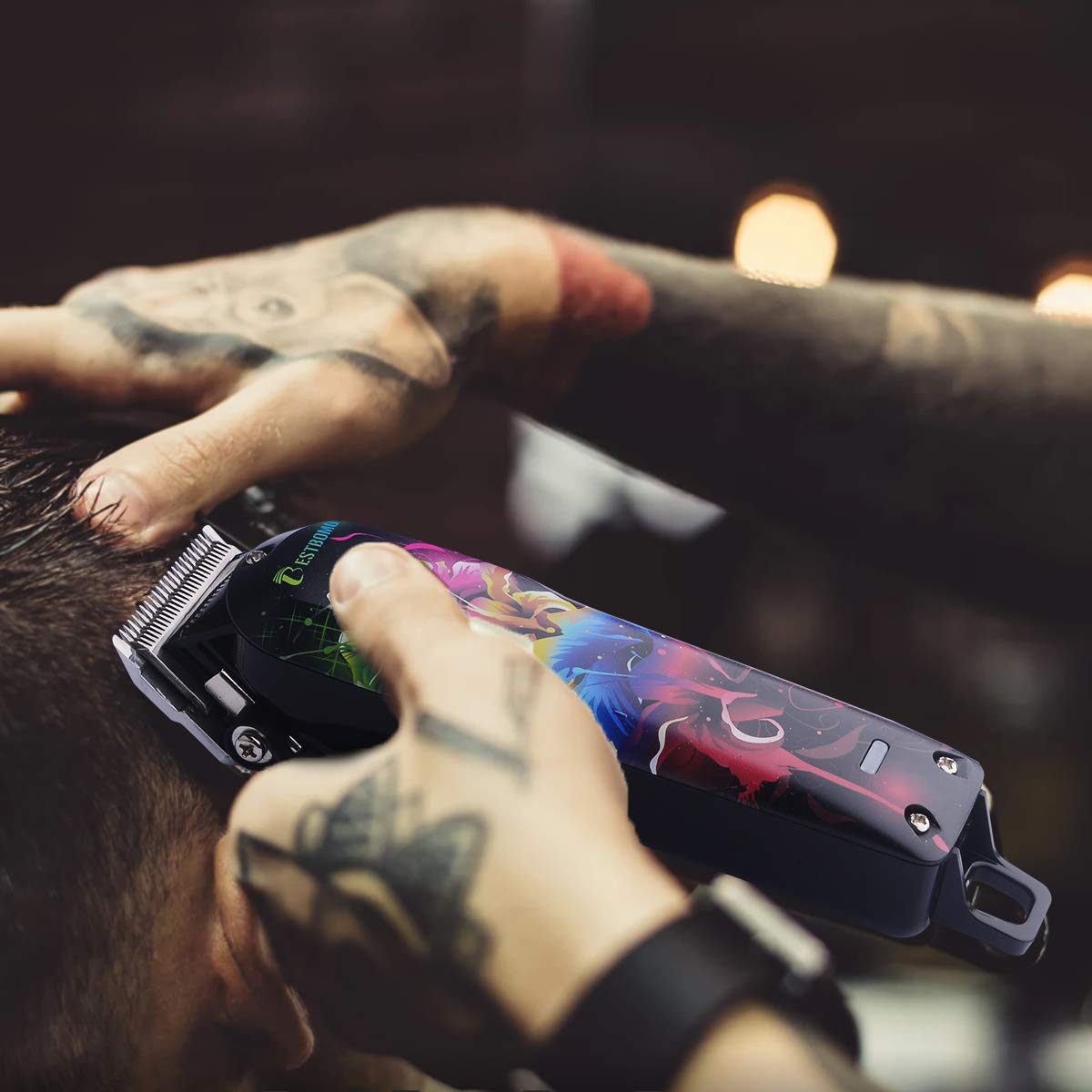 Pro Cordless Rechargeable Hair Clippers for men Kids Baby BESTMOGE Professional Hair Beard trimmers Hair Cutting Kits with Precision Blades Heavy Duty Motor 2000mAh Lithium Battery