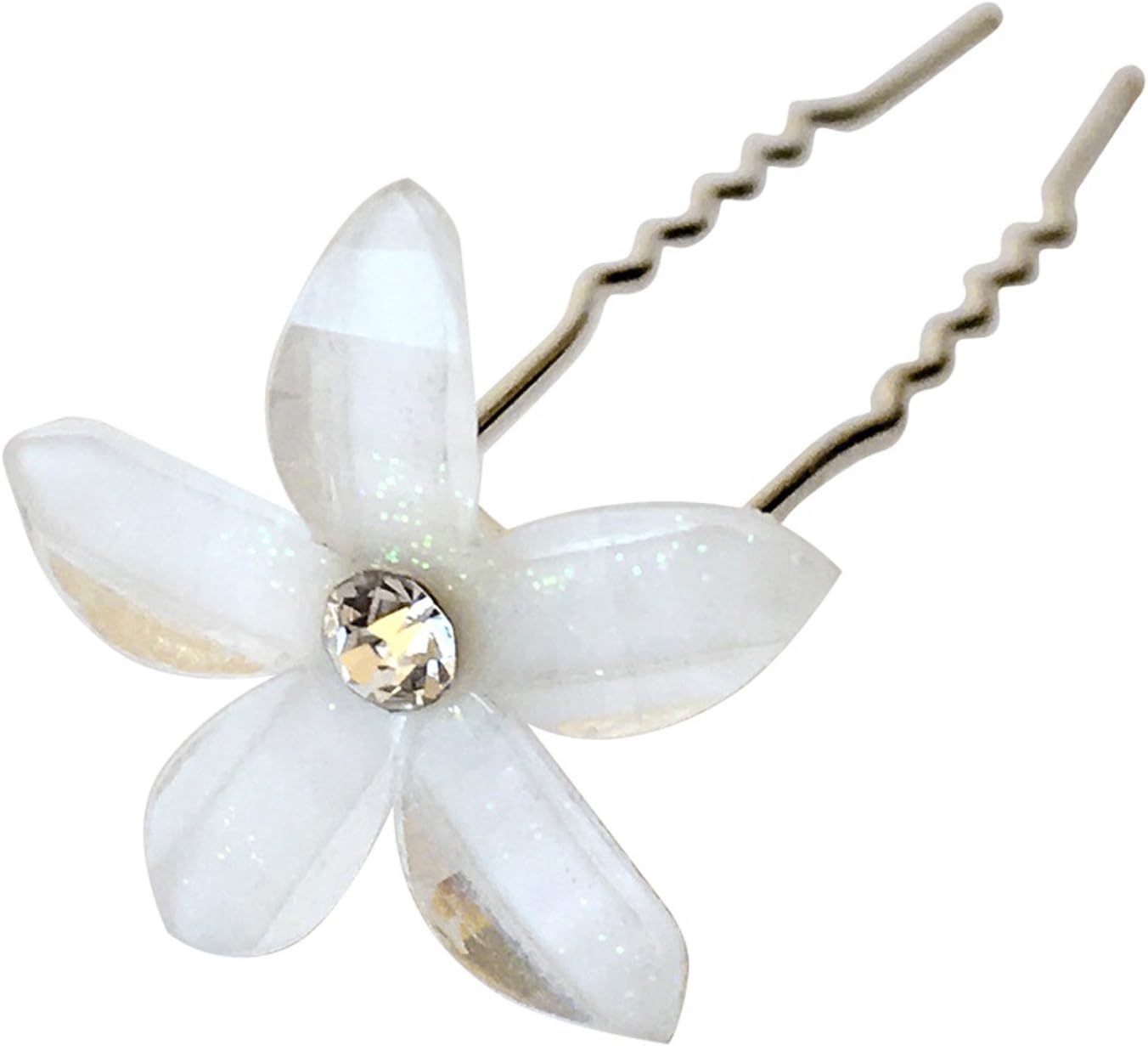 Pack of 20 Daisy Bridal Hair Pins. Diamante Flower Slide Clips Grips Wedding