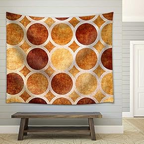 Abstract Grungel Dots Background Retro Poster - Fabric Wall Tapestry Home Decor - 51x60 inches