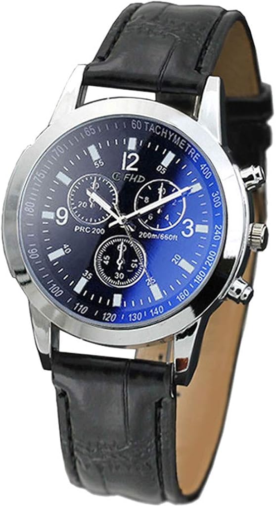 Herren Uhren Quartzuhr Herrenuhren Armbanduhr mit Lederarmband Uhr