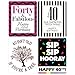 Chic 40th Birthday Wine Label Pack - Birthday Party Supplies, Ideas and Decorations - Funny Birthday Gifts for Women