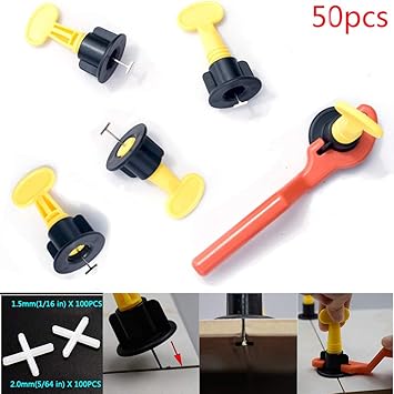 Hengda 50pcs Tile Leveler Spacers And 200pcs Tile Spacers 1 16