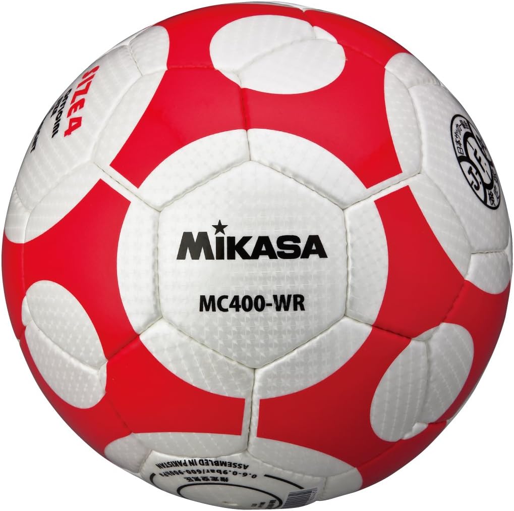 Amazon ミカササッカーボール白赤 検定球4号 小学生用 Mc400 Wr ミカサ サッカーボール