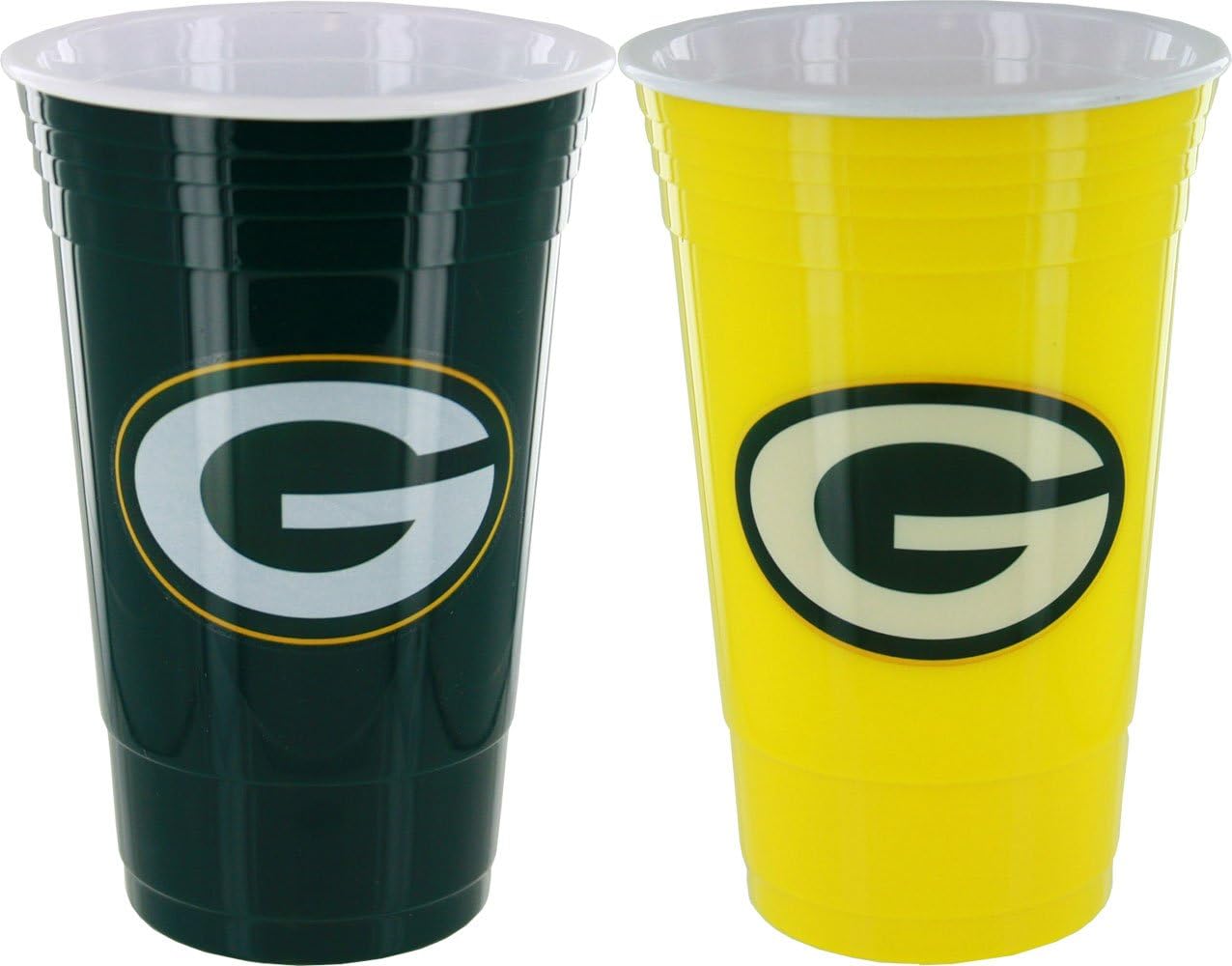 The Memory Company Green Bay Packers Home Away Color Plastic Cup Set Beer Glasses Fan Shop