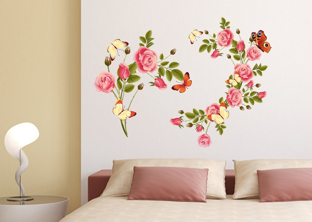 Buy Decals Design 'Flowers Blossoms Beautiful' Wall Sticker (PVC Vinyl