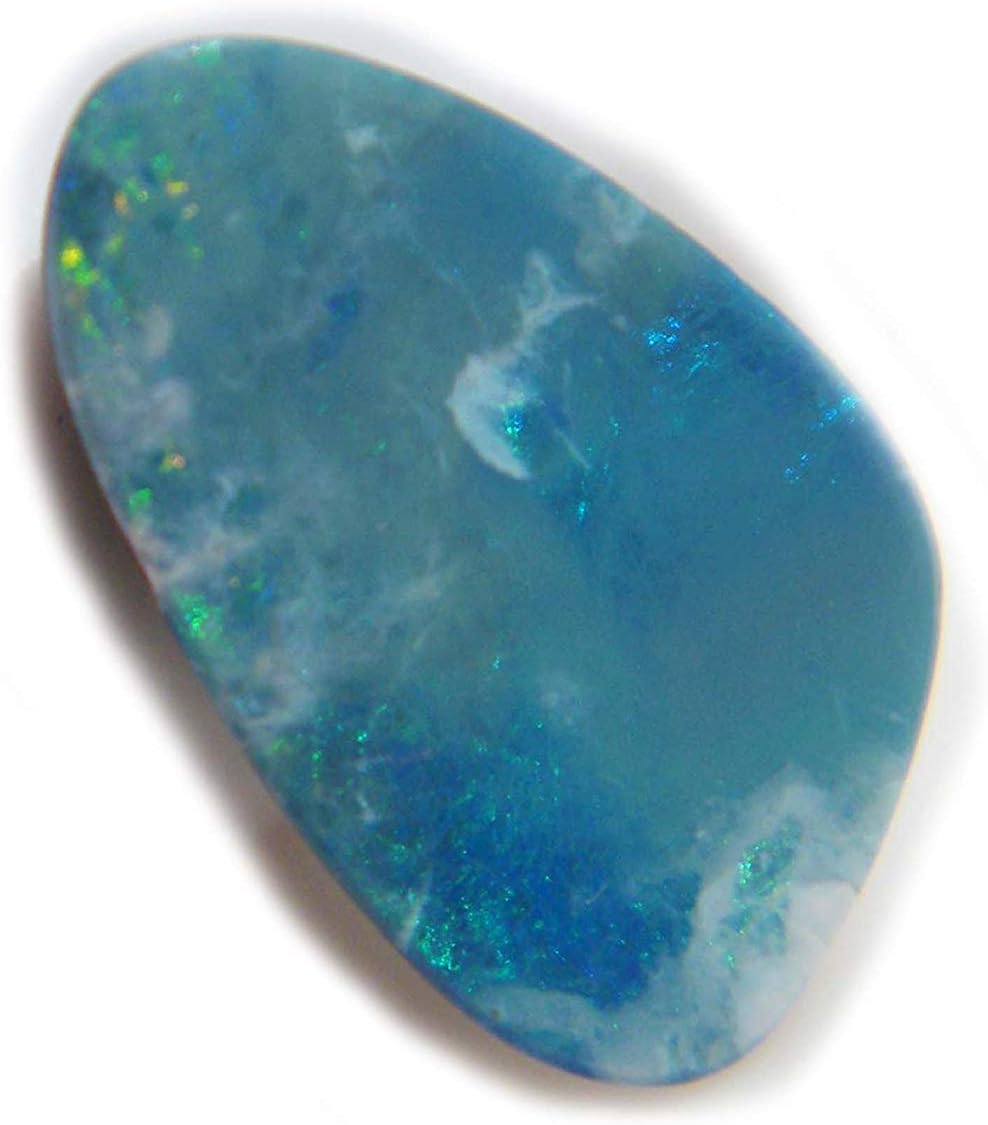 Thebestjewellery Doublet Fire Opal Cabochon, 4Ct Natural Doublet Fire Opal Gemstone, Free Form Shape Cabochon (15x9x2mm) SKU-9357