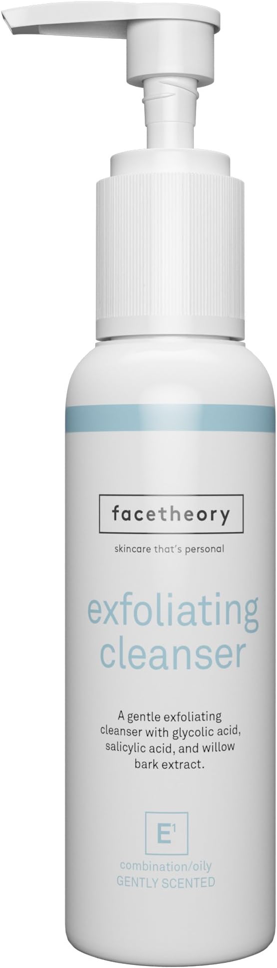 Glycolic Acid Exfoliating Cleanser (E1) for Combination and Oily Skin with Glycolic Acid, Salicylic Acid and 100% Natural Micro Pumice Stones. (150ml Mild Citrus Scent)