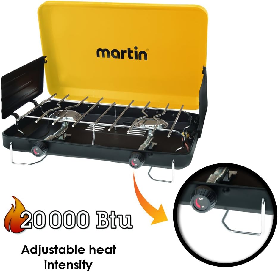 Review 2 Burner Propane Stove Grill Gas 20000 Btu Outdoor Portable