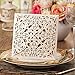 DORIS HOME Square Beige Laser-Cut Lace Flower Pattern Wedding Invitations Cards, 1 Piece
