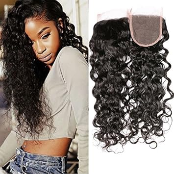 Amazon Com Fyonas 3 Part Lace Closure Water Wave Brazilian