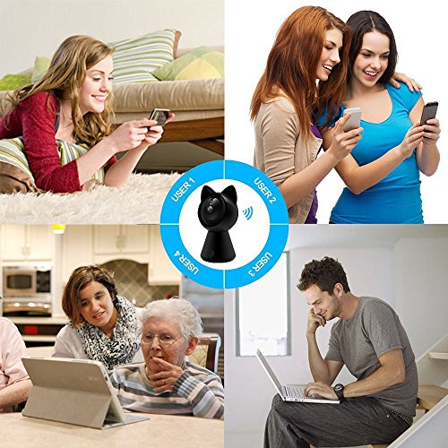 [2018 Upgrade]Wireless IP Camera 1080P HD Wifi 360° Surveillance Video Monitor for Home Security System Baby Nanny Pet Indoor with Night Vision Two-Way Call Motion Detection Alarm-Smartphone App Real - Thumbnail 6