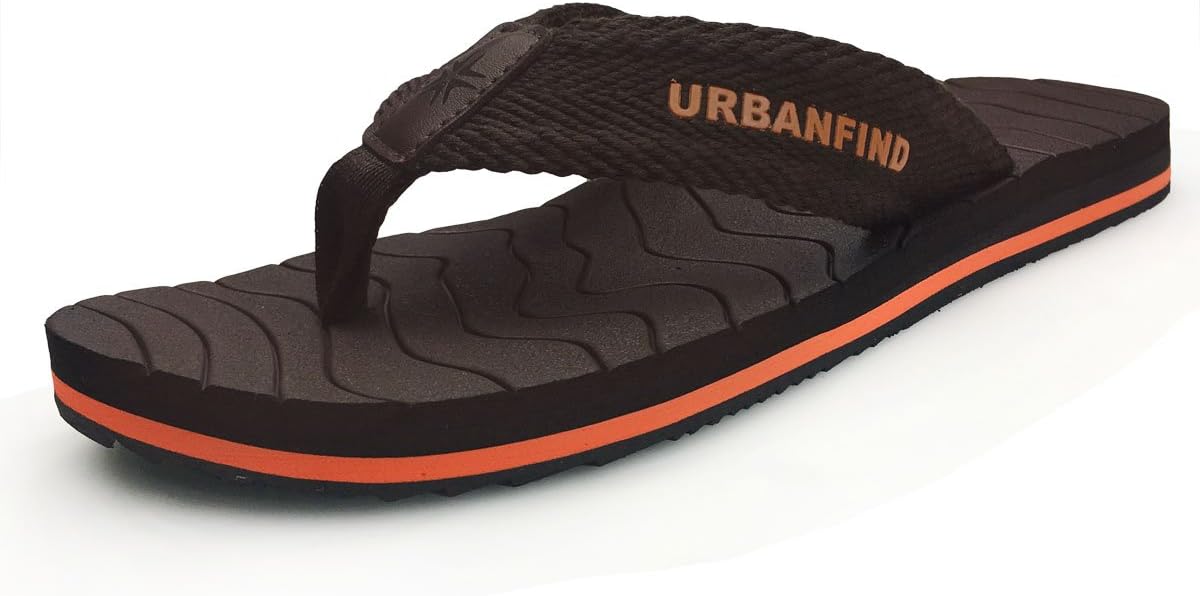 URBANFIND Men's Athletic Thongs Flip Flop Sandals Beach Shower Slide Comfortable Arch Support TPR Non-Slip Slippers