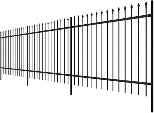 Festnight Dekorativer Zaun Stahl Gartenzaun Metallzaun Gespitzt Stil 80cm Verzierungen Fur Garten Hof Schwarz Amazon De Baumarkt