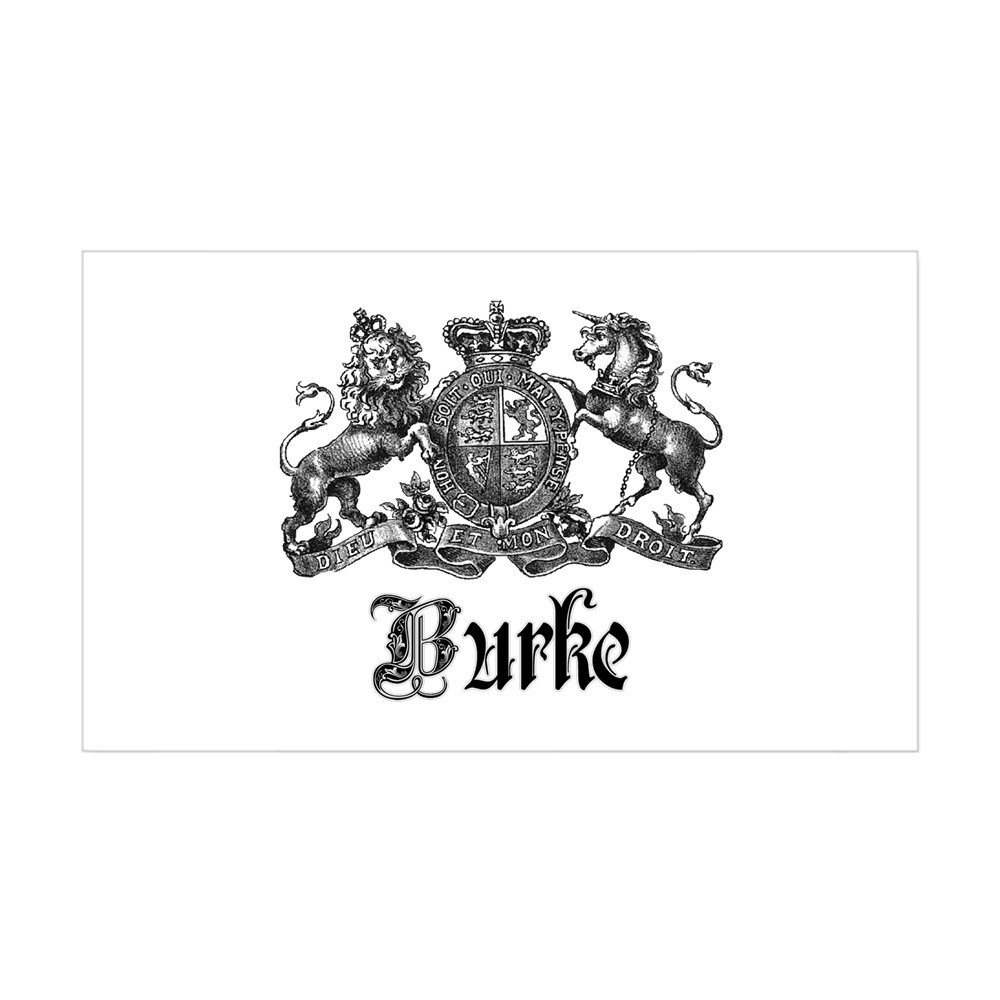 CafePress Burke Vintage Family Name Crest Sticker (Rectangle Rectangle Bumper Sticker Car Decal