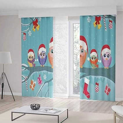 Amazon Com Yoliyana Windows Blackout Curtain Christmas