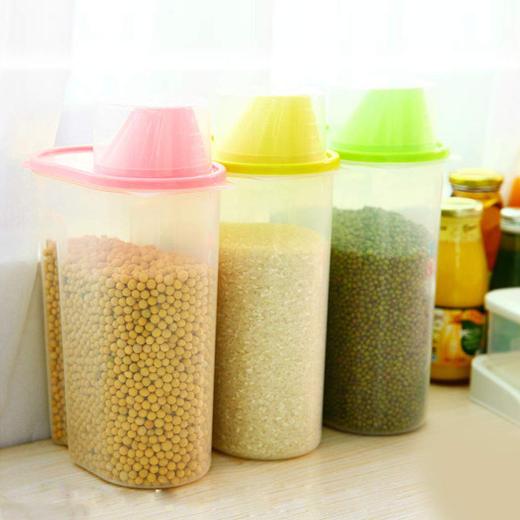 Transparent Plastic Sealed Fresh-keeping Food Storage Container Storage Jar (L)