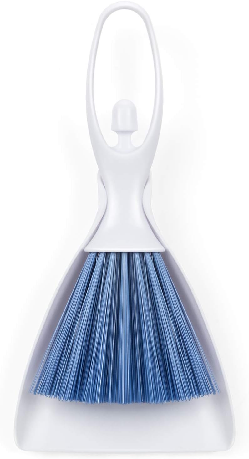 Mini Dustpan and Brush Sets, RIZON Nesting Cleaning Dustpan for Table, Desk, Counertop, Keyboard, Car, Camping, Dog, Cat and Other Pets