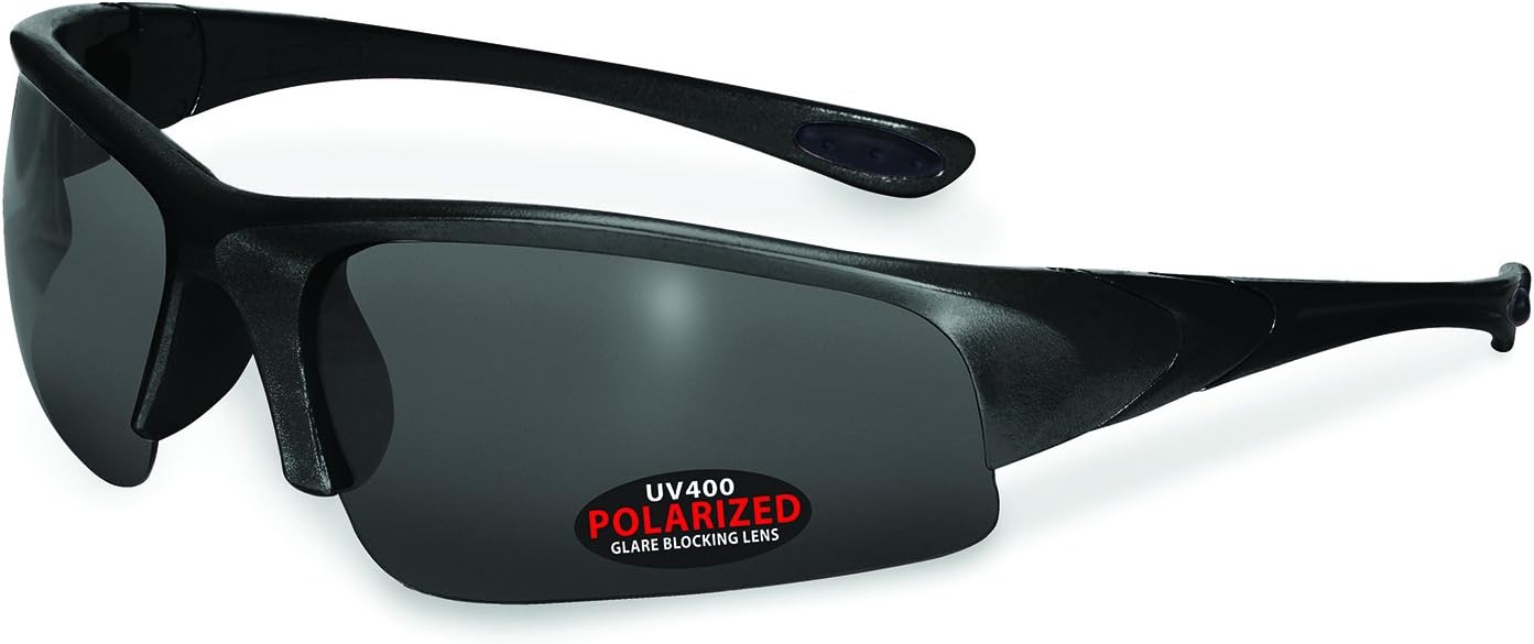 SSP Eyewear Polarized Sunglasses with Black Frames and Grey Lenses, CHEWUCH BLK GRY