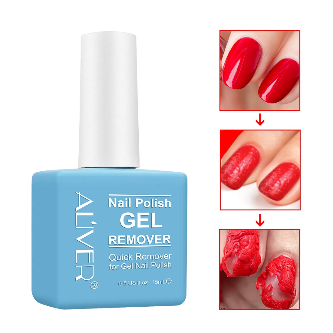 Pack of 2 Nail Polish Remover, Magic Gel Nail Polish Remover Fast Remove Gel Nail Polish Within 2-3 Minutes, Quick & Easy Polish Remover, No Need For Foil, Soaking Or Wrapping : Beauty