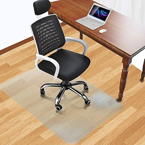 Office Desk Chair Mat for Hard Wood Floor Thick PVC Matte 48" x 36",Transparent Sturdy Chair Mat - Thumbnail 4