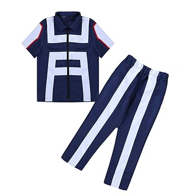 QAQ-Cosplay Bnha My Hero Academia Izuku Midoriya Costume Training Suit Gym School Uniform