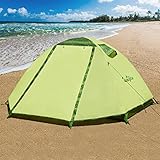 Campla Camping Tent 2 Person 3-4 Season Backpacking Tent Waterproof Lightweight Outdoor Shelter Recreation Tent with LED for Hiking Mountaineering Travel Family