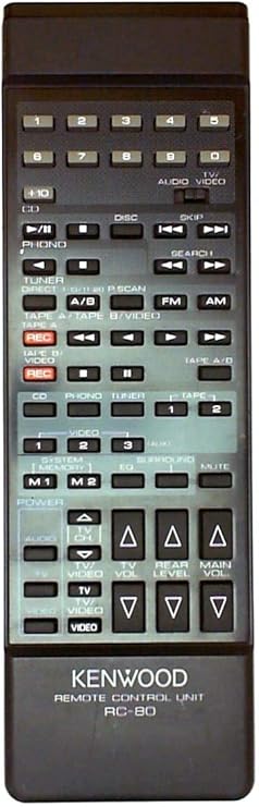 Kenwood Rc 80 Audio Receiver System Remote Control For Ka128 Krv7010 Rc80 Spectrum68 Kc8 Km8 Krv8010 Spectrum 38 Amazon Ca Electronics