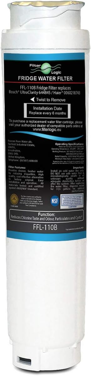 FilterLogic FFL-110B Fridge Water Filter Compatible with UltraClarity 00740560, 740560/644845 for BOSCH SIEMENS, Neff - Image 3