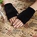 Malloom Winter Thick Fleece Warm Gloves Keyboard Leak Finger Fingerless Gloves