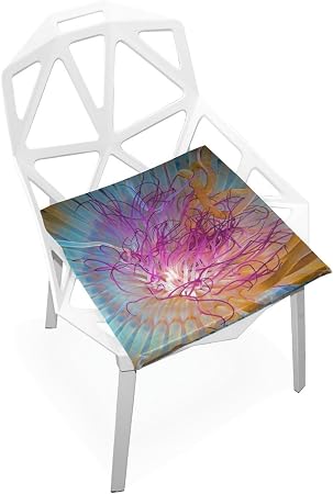 Amazon Com Seat Cushion Chair Cushions Covers Set Purple Yellow Jellyfish Decorative Indoor Outdoor Velvet Double Printing Design Soft Seat Cushion 16 X 16 Garden Outdoor